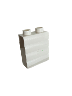 Lego Duplo kostka bílá s vlnkama 1x2x2